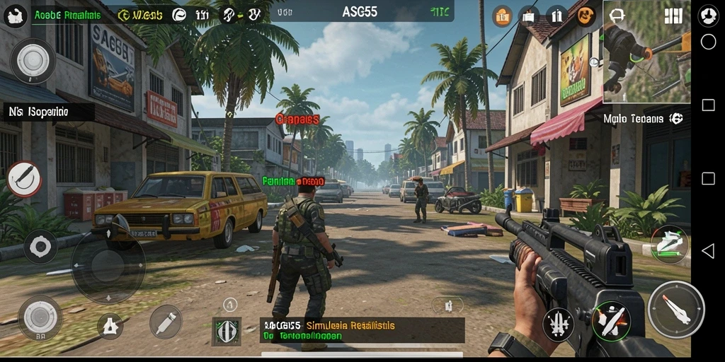 Tampilan gameplay ASG55 yang menarik dan realistis.