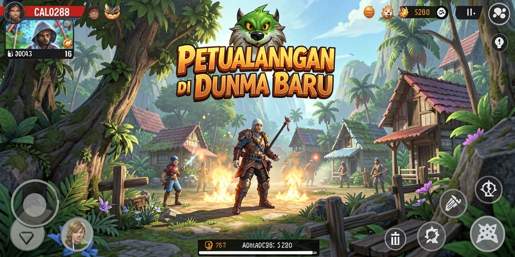 Screenshot gameplay CALO288 menunjukkan eksplorasi seru di dunia petualangan.