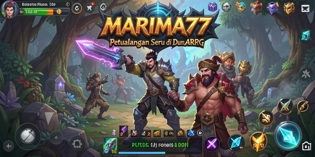 Menampilkan aksi seru dalam gameplay ARPG MARIMA77.