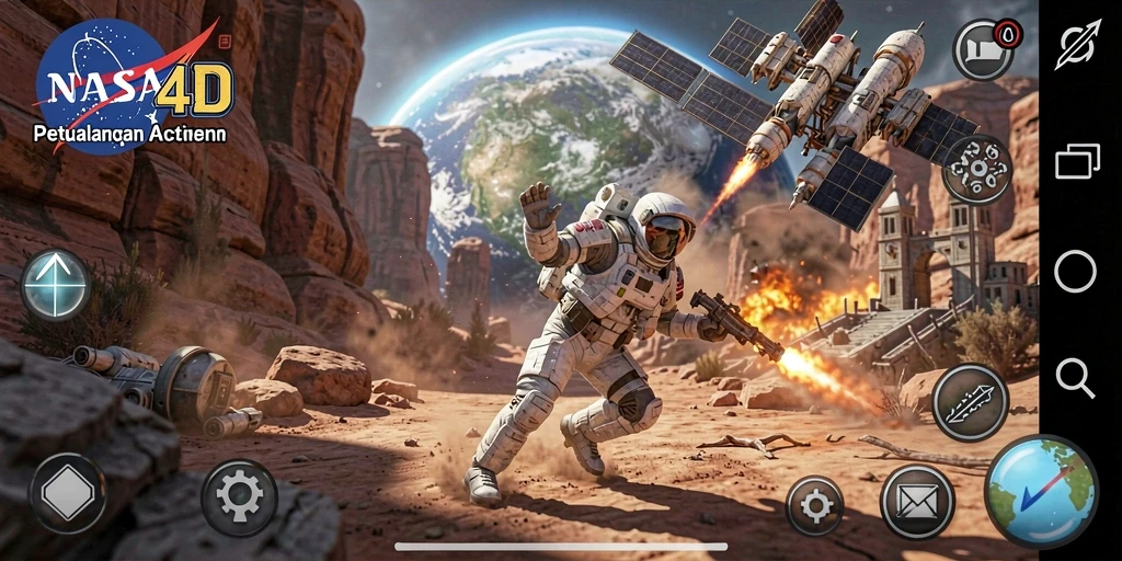 Tangkapan layar gameplay NASA4D yang menampilkan aksi seru dan menegangkan.