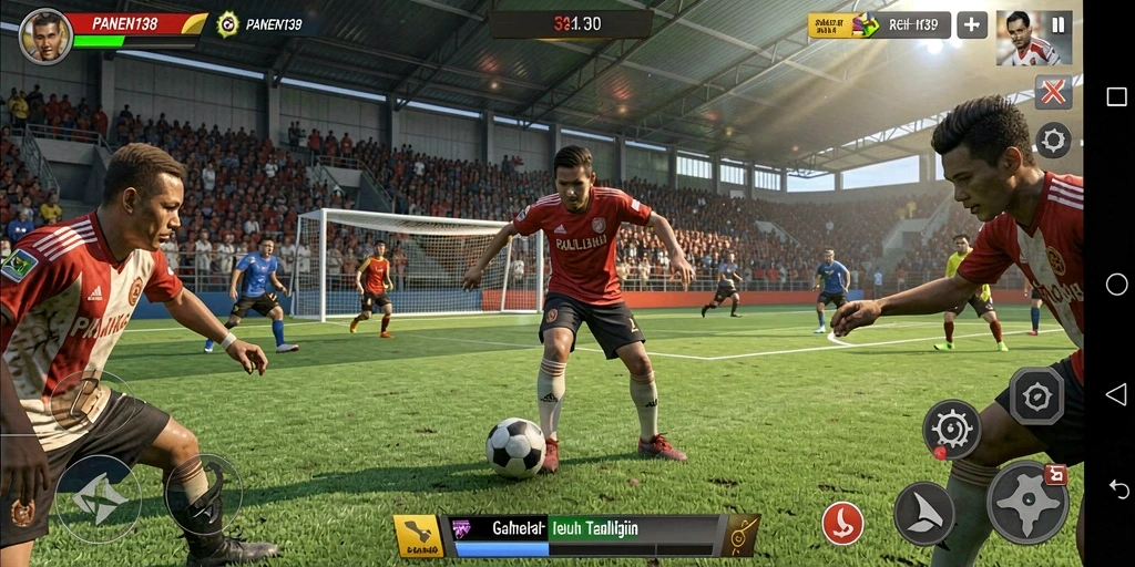 Tampilan gameplay menarik di PANEN138 dengan aksi olahraga seru.