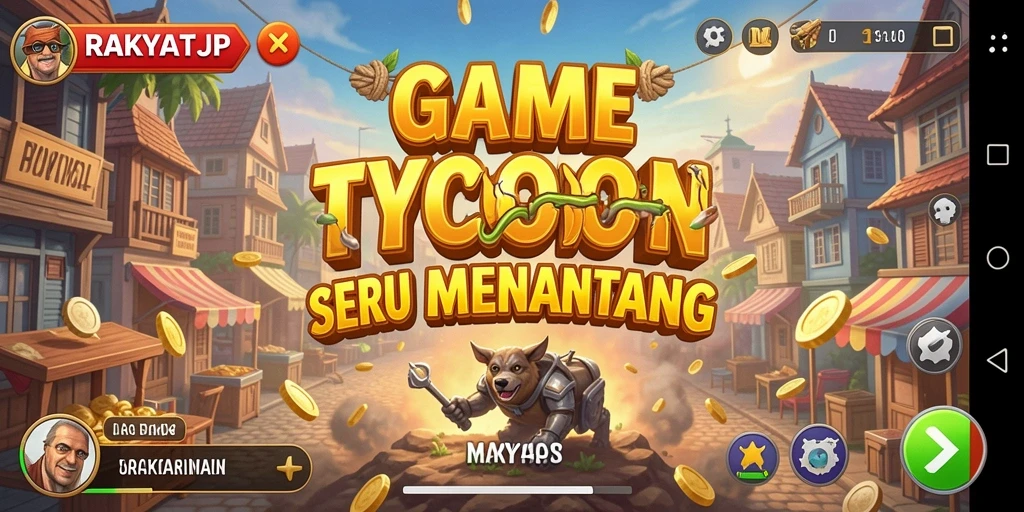 Screenshot RAKYATJP menampilkan manajemen bisnis yang menantang dan interaktif.